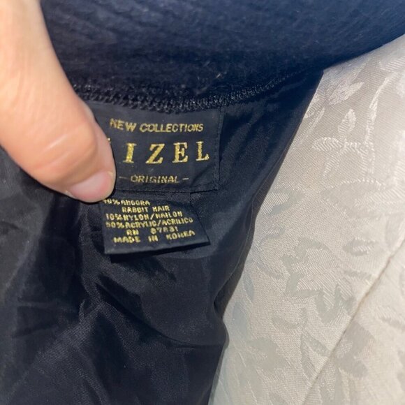 Gizel Vintage Womens Jacket Size L Black Lined Beaded Applique Lace Cardigan - Picture 10 of 10